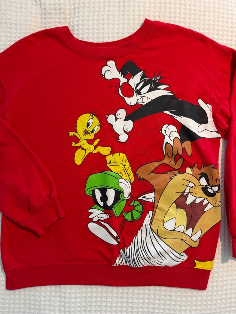 Looney Tunes Graphic Sweatshirt Red